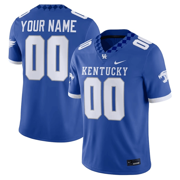 Mens Kentucky Wildcats CUSTOM ROYAL Nike NCAA COLLEGE FOOTBALL Stitched Jersey->customized ncaa jersey->Custom Jersey
